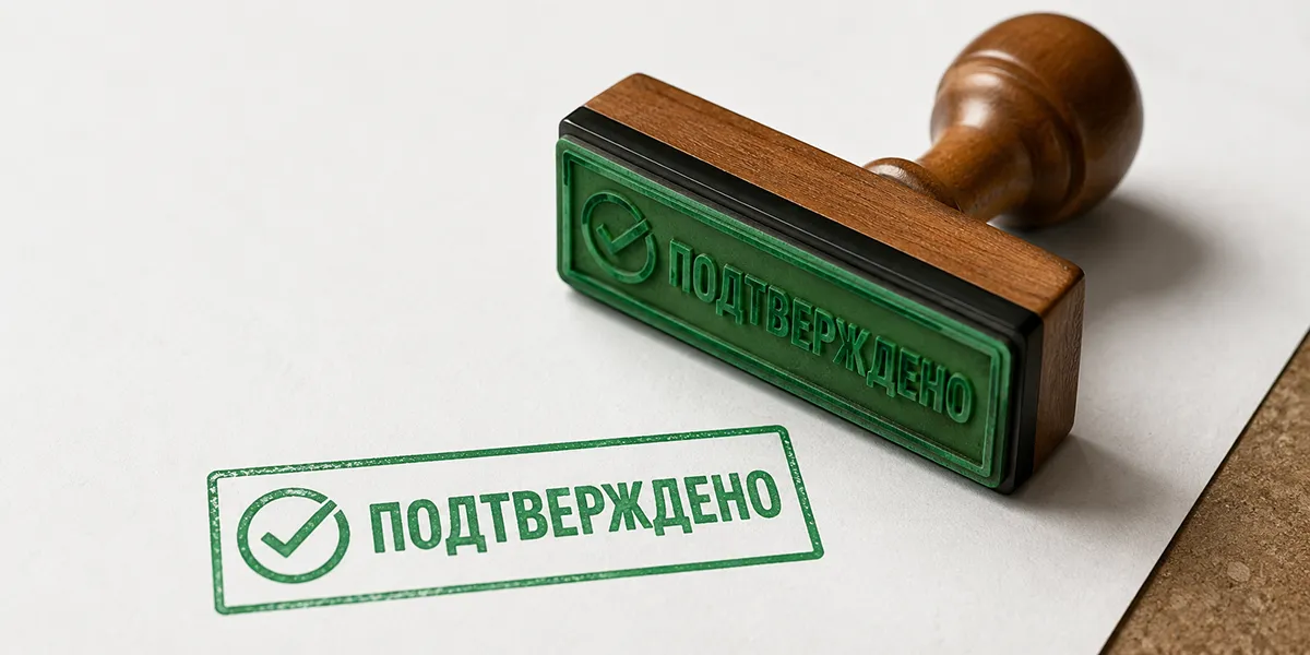 Символ подтверждения предложения редакцией