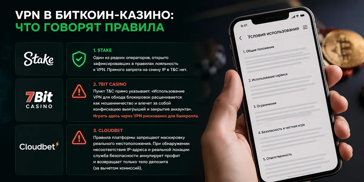 Чтение пользовательского соглашения биткоин-казино на телефоне